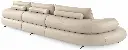 Curved Beige Modular Sofa Back View.webp