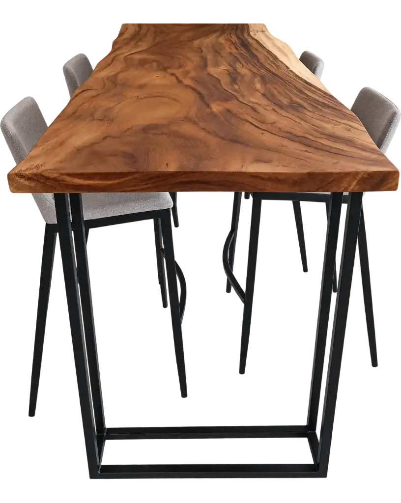 MESA BAR MADERA RUSTICA 180CM EUR3862326-180-M