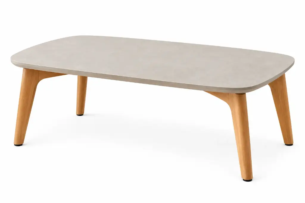 MESA CENTRO BAGEL TECA SOBRE CERAMICO 120X65X33CM J5AKT8605B63CER