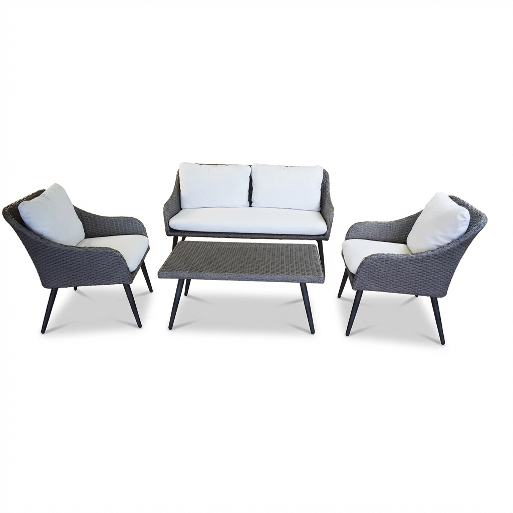 SET SOFA DOBLE  MAYA 2 INDIVIDUALES COLOR GRIS