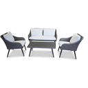 SET SOFA DOBLE MAYA 2 INDIVIDUALES COLOR GRIS HAI20C221S-D-17087