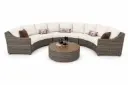 SET MEDIA LUNA SOFA Y MESA CENTRO CAFE MIXTO