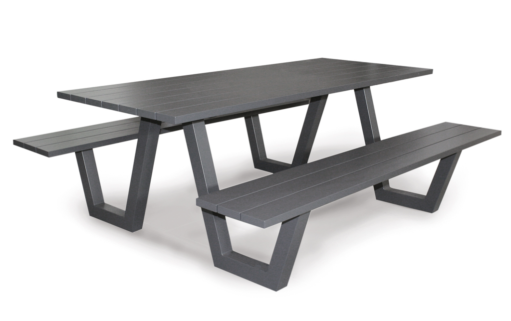 MESA PICNIC 200X220CM GRIS