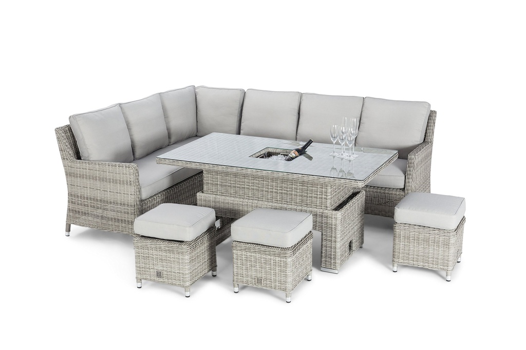 SET SECCIONAL EN L OXFORD MESA RECTANGULAR 3 OTO CAFE CLARO HAI24C037A-W-HH88214