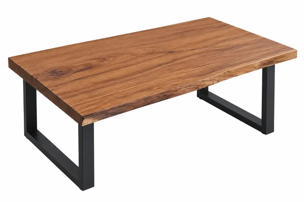 MESA CENTRO RECTANGULAR MADERA RUSTICA 100X70CM