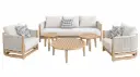 SET SOFA TRIPLE MAUI TECA 1 SOFA INDIVIDUAL 1 GIRATORIO  2 MESAS CENTRO Y MESA LATERAL HAI23C071A-W
