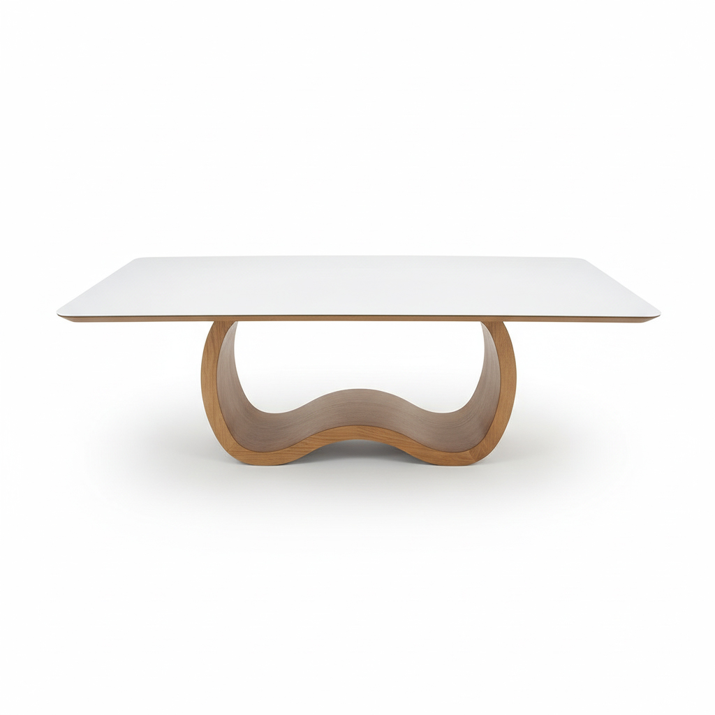 MESA COMEDOR SINUOSA COLOR ALMENDRA  218X110X77 SULMSA0619 