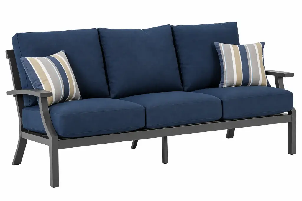 SOFA TRIPLE MARTINIQUE GRIS COJIN AZUL HAI16C067A-P3016-117