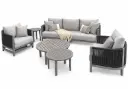 SET SOFA TRIPLE MAUI GRIS 1 SOFA INDIVIDUAL 1 GIRATORIO  2 MESAS CENTRO Y MESA LATERAL HAI23C071A