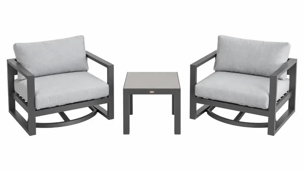 SET 2 MECEDORAS RAVELO MESA LATERAL GRIS