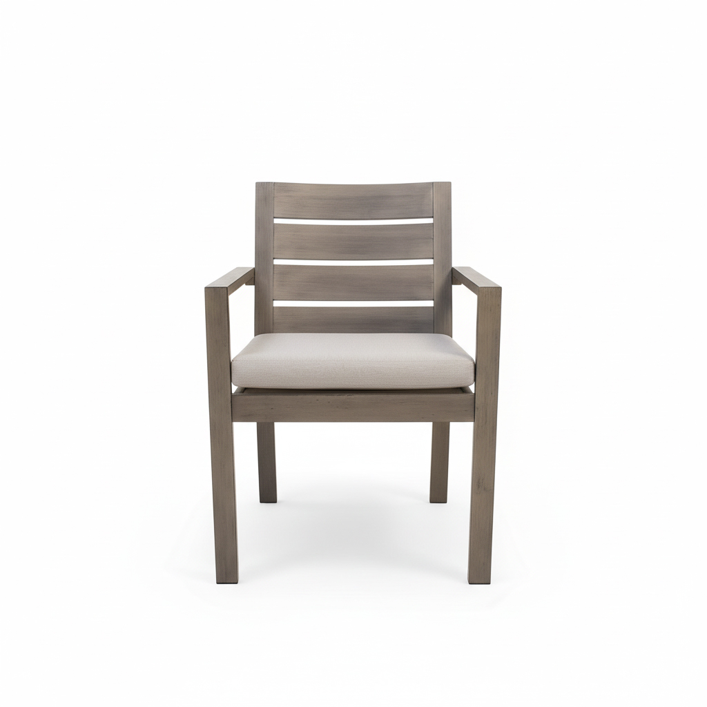 SILLA COMERDOR CON BRAZOS COJIN BEIGE HAI22C011A-A-