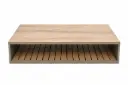 MESA CENTRO MONTANA BLANCA SOBRE TECA 150X80X35 CM J5AT5880N23HPL
