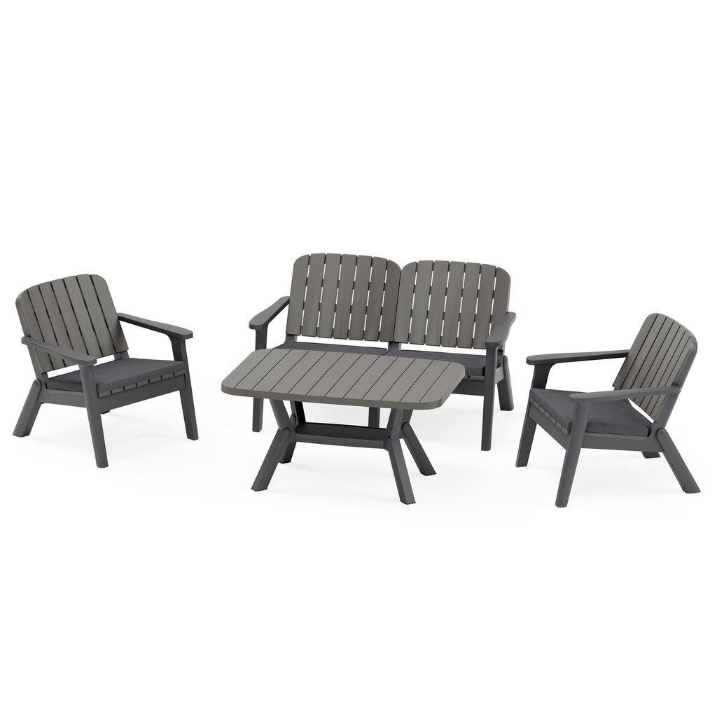 SET SILVA SOFA DOBLE 2 SOFAS INDIVIDUALES MESA CENTRO TILM-SS-SLV006-ANT-MINS