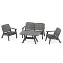 SET SILVA II SOFA DOBLE 2 SOFAS INDIVIDUALES MESA CENTRO TILM-SS-SLV006-ANT-MINS
