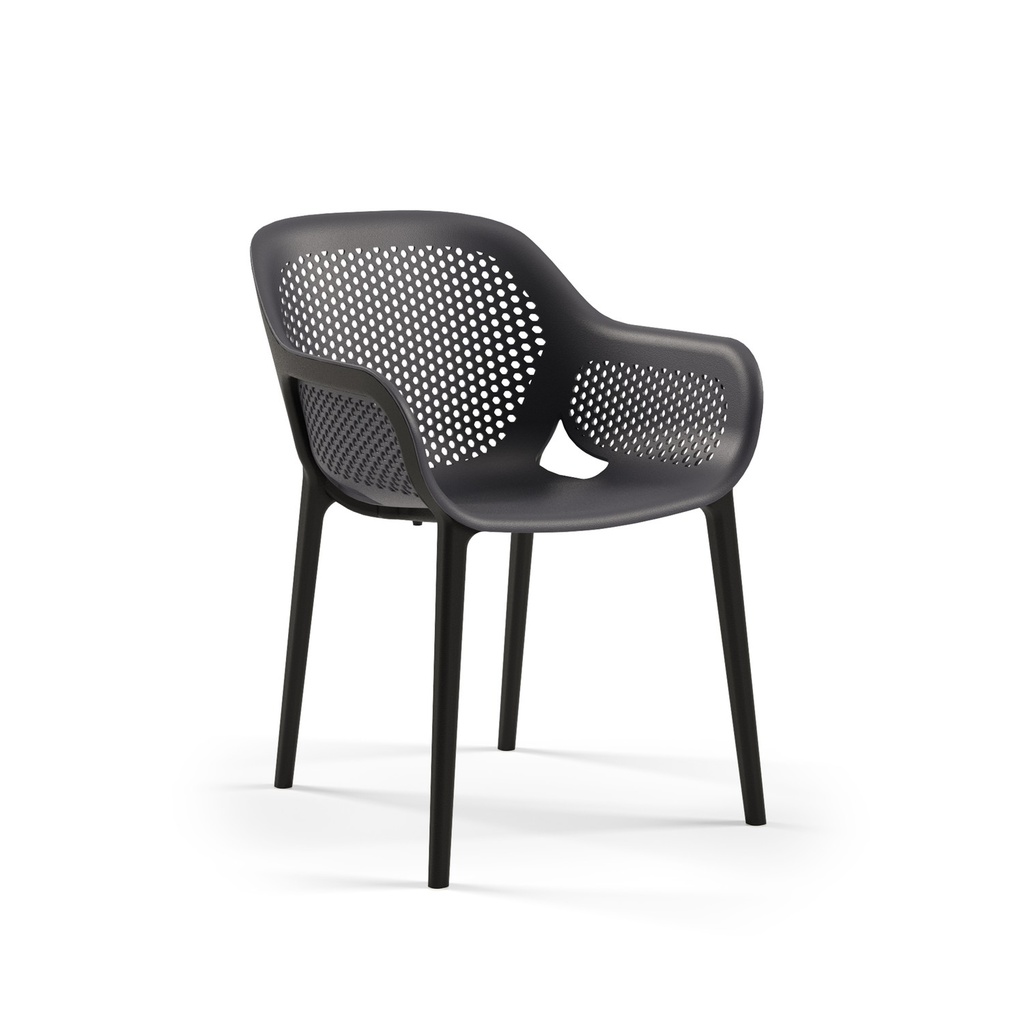 SILLA ATRA CON BRAZOS NEGRA TILM-AC-ATR-ANT-BLK