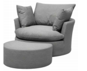 SET SOFA INDIVIDUAL OTOMANO GRIS HAI23C25A-SV