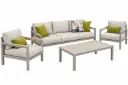 SET SOFA TRIPLE DOHA 2 SOFA INDIVIDUAL Y MESA DE CENTRO GRIS HAI23C237A-3D-1-G