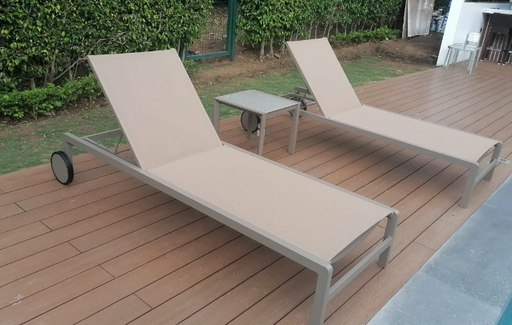 SET 2 ASOLEADORAS Y MESA HAICLL037 CAFE BEIGE HAICLL037-BROWN