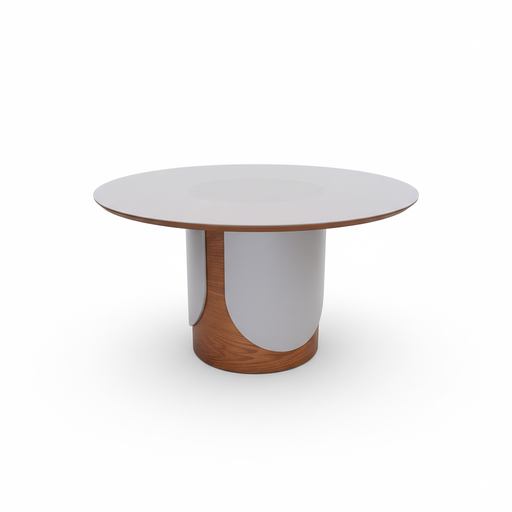 MESA COMEDOR CORA COLOR ALMENDRA Y FENDI Ø137X77 SULMSA1220 